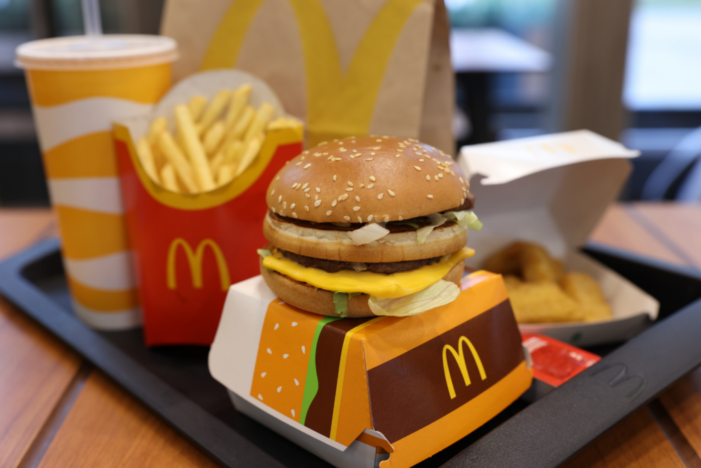 photo of mcdonalds food including burger and fries