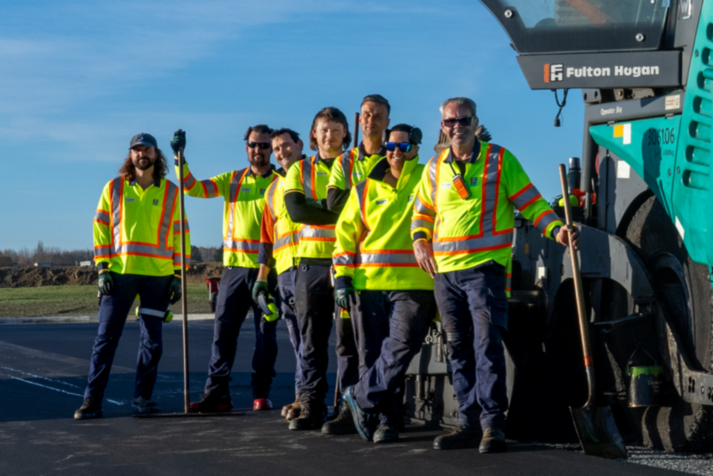 photo of fulton hogan employees wearing high vis vests