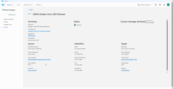 Image 5: Anypoint Partner Manager Activity Logs Interface