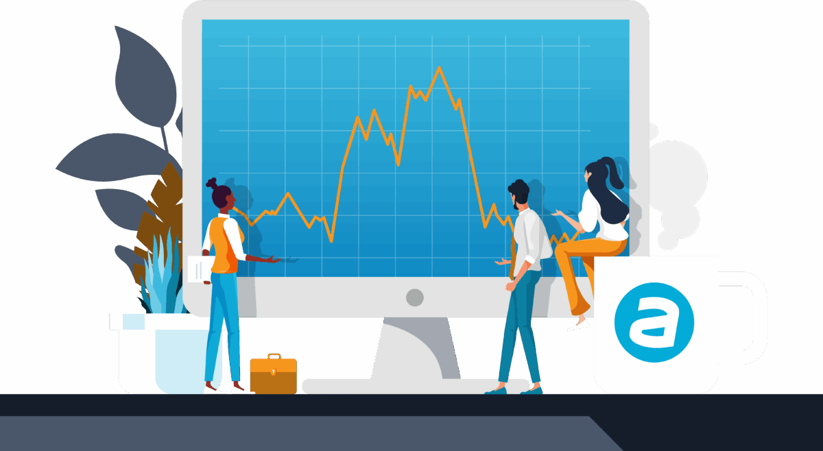 vector of officer works in front of a monitor