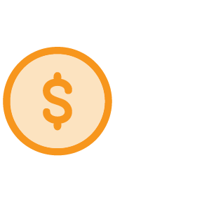 coin icon orange