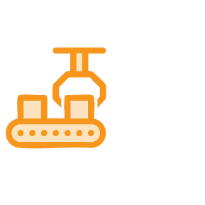 supply chain icon orange