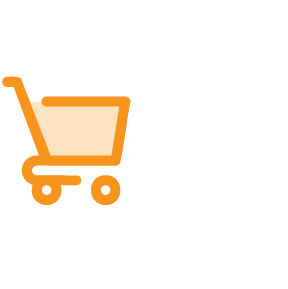 orange shopping cart icon