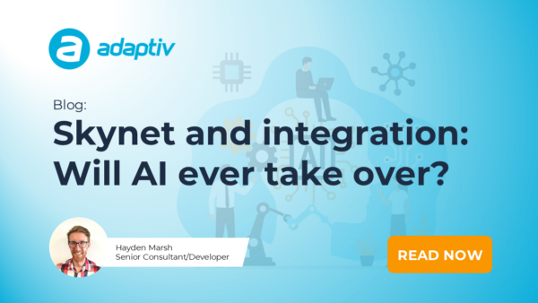 blog title image of skynet and integration: will AI ever take over